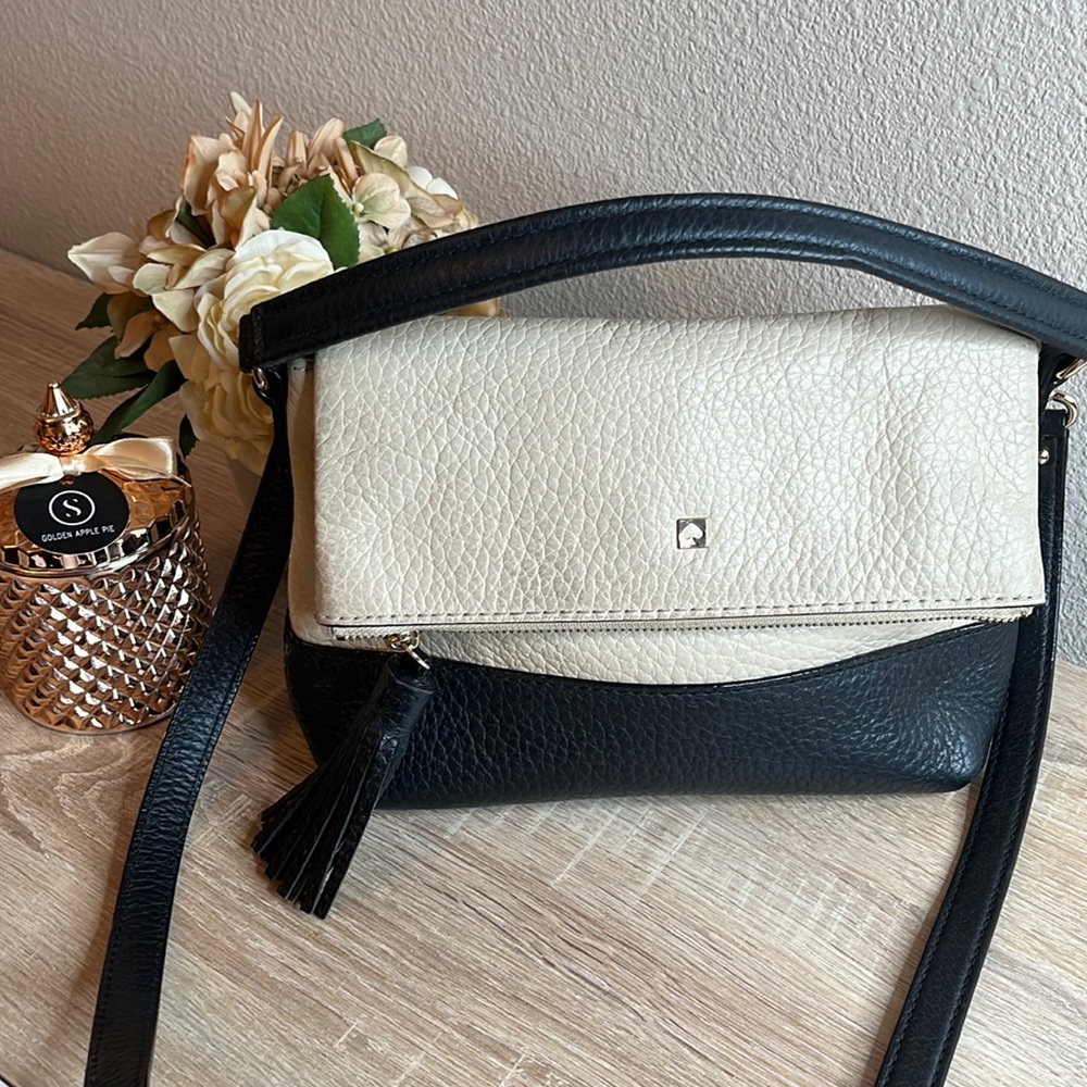 Kate Spade cream/black crossbody bag